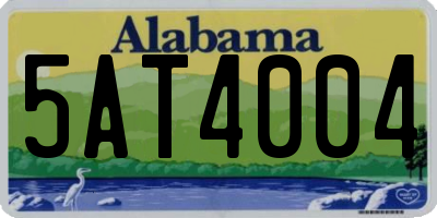 AL license plate 5AT4004