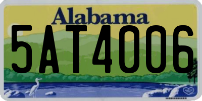 AL license plate 5AT4006