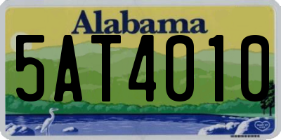AL license plate 5AT4010