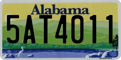 AL license plate 5AT4011