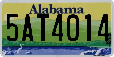 AL license plate 5AT4014