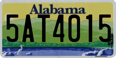 AL license plate 5AT4015