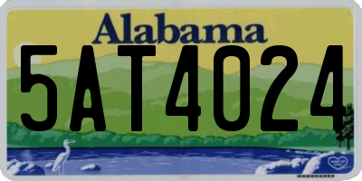AL license plate 5AT4024