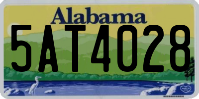 AL license plate 5AT4028