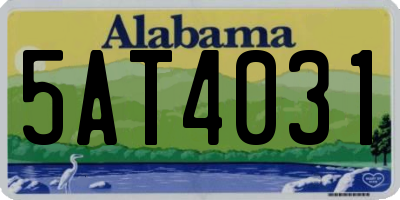 AL license plate 5AT4031