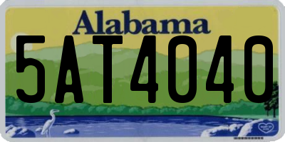 AL license plate 5AT4040