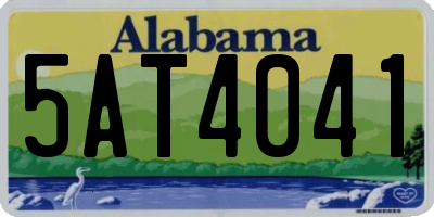 AL license plate 5AT4041