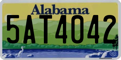 AL license plate 5AT4042