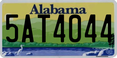 AL license plate 5AT4044