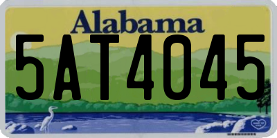 AL license plate 5AT4045