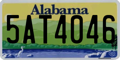 AL license plate 5AT4046