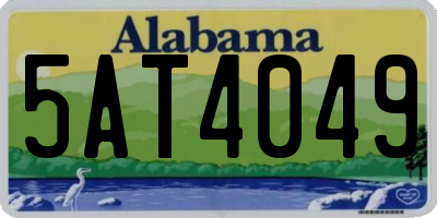 AL license plate 5AT4049