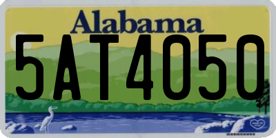 AL license plate 5AT4050
