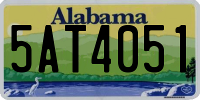AL license plate 5AT4051