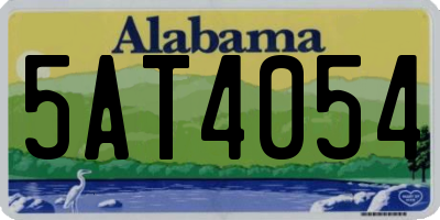 AL license plate 5AT4054