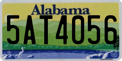 AL license plate 5AT4056