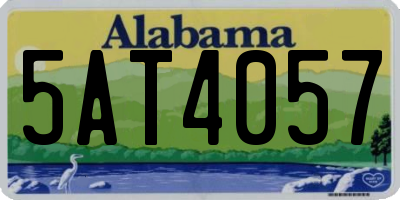 AL license plate 5AT4057