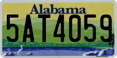 AL license plate 5AT4059