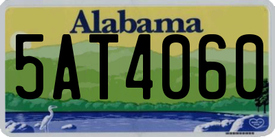 AL license plate 5AT4060