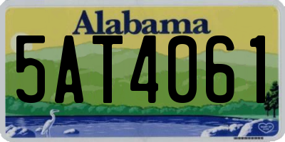AL license plate 5AT4061