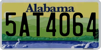 AL license plate 5AT4064