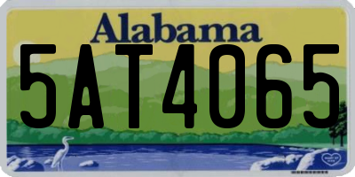 AL license plate 5AT4065