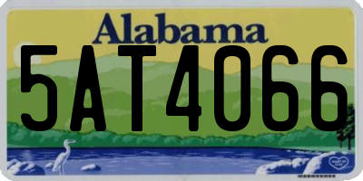 AL license plate 5AT4066