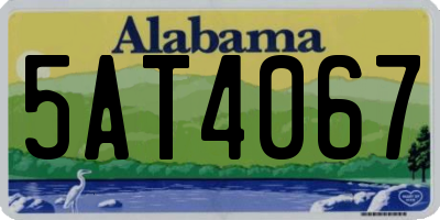 AL license plate 5AT4067