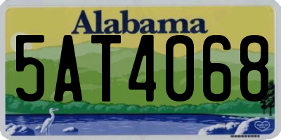 AL license plate 5AT4068