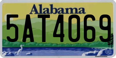 AL license plate 5AT4069