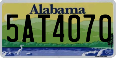 AL license plate 5AT4070