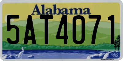 AL license plate 5AT4071