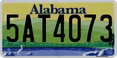 AL license plate 5AT4073