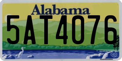 AL license plate 5AT4076