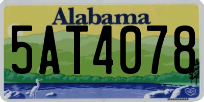 AL license plate 5AT4078