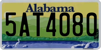 AL license plate 5AT4080