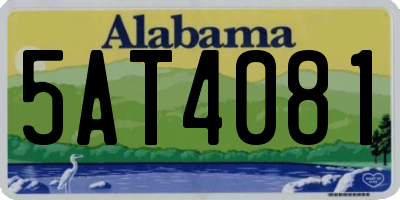AL license plate 5AT4081