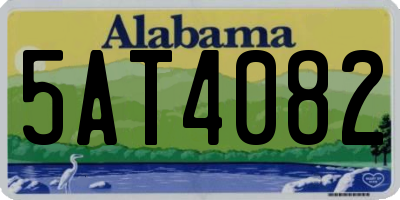 AL license plate 5AT4082