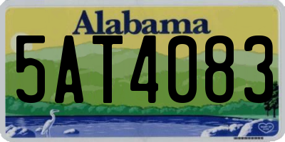 AL license plate 5AT4083