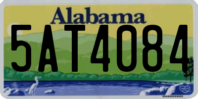 AL license plate 5AT4084