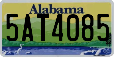 AL license plate 5AT4085