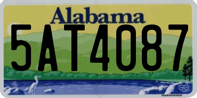 AL license plate 5AT4087