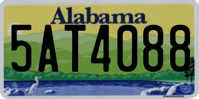 AL license plate 5AT4088