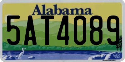 AL license plate 5AT4089