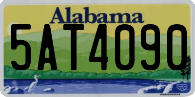 AL license plate 5AT4090