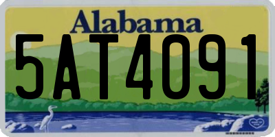 AL license plate 5AT4091