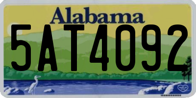 AL license plate 5AT4092