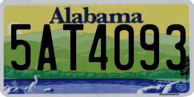 AL license plate 5AT4093