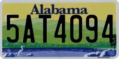 AL license plate 5AT4094