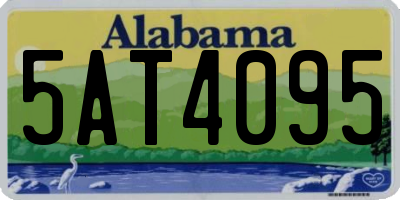 AL license plate 5AT4095